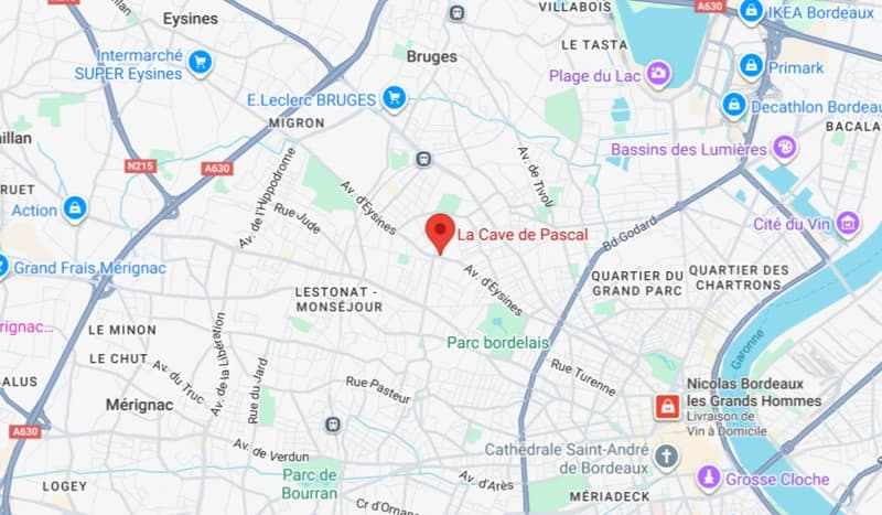 Localisation de la Cave de Pascal — Le Bouscat